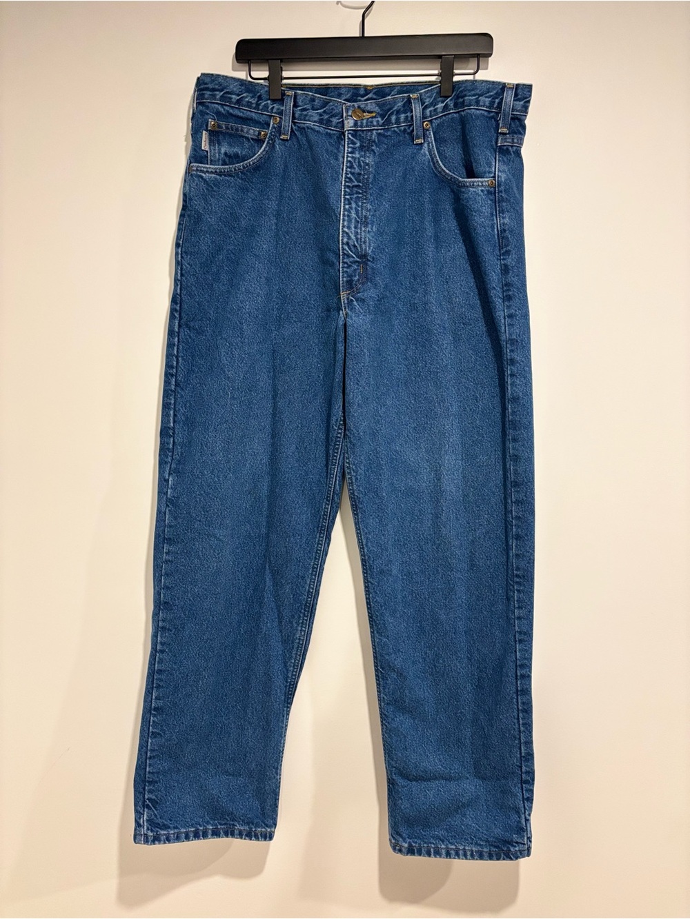 Carhartt Relaxed Fit Heavyweight Flannel Lined Jeans Size 38